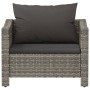Sillón de jardín con cojín ratán sintético gris de vidaXL, Conjuntos de jardín - Ref: Foro24-362693, Precio: 122,19 €, Descue...