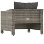 Gartensessel mit grauem synthetischem Rattankissen von vidaXL, Gartensets - Ref: Foro24-362693, Preis: 118,65 €, Rabatt: %