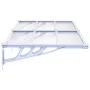 Gray and transparent polycarbonate door canopy 152.5x90 cm by vidaXL, Awnings - Ref: Foro24-153691, Price: 62,79 €, Discount: %