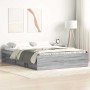 Estructura de cama Sonoma gris 140x200 cm