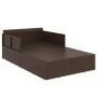 Lounger with brown synthetic rattan cushions 182x118x63 cm by vidaXL, Outdoor beds - Ref: Foro24-362266, Price: 298,24 €, Dis...