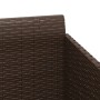 Liege mit braunen synthetischen Rattankissen 182x118x63 cm von vidaXL, Betten im Freien - Ref: Foro24-362266, Preis: 303,69 €...