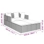 Liege mit braunen synthetischen Rattankissen 182x118x63 cm von vidaXL, Betten im Freien - Ref: Foro24-362266, Preis: 303,69 €...