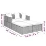 Liege mit braunen synthetischen Rattankissen 182x118x63 cm von vidaXL, Betten im Freien - Ref: Foro24-362266, Preis: 298,24 €...