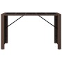 High bar table with brown PE rattan and glass surface, measuring 185x80x110 cm. by vidaXL, Garden tables - Ref: Foro24-362599...