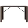 High bar table with brown PE rattan and glass surface, measuring 185x80x110 cm. by vidaXL, Garden tables - Ref: Foro24-362599...