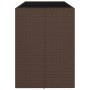 High bar table with brown PE rattan and glass surface, measuring 185x80x110 cm. by vidaXL, Garden tables - Ref: Foro24-362599...