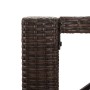 High bar table with brown PE rattan and glass surface, measuring 185x80x110 cm. by vidaXL, Garden tables - Ref: Foro24-362599...