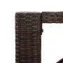 High bar table with brown PE rattan and glass surface, measuring 185x80x110 cm. by vidaXL, Garden tables - Ref: Foro24-362599...