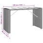 High bar table with brown PE rattan and glass surface, measuring 185x80x110 cm. by vidaXL, Garden tables - Ref: Foro24-362599...