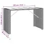 High bar table with brown PE rattan and glass surface, measuring 185x80x110 cm. by vidaXL, Garden tables - Ref: Foro24-362599...