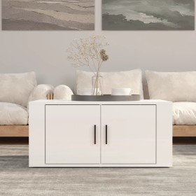 Couchtisch aus glänzend weißem Sperrholz, 80 x 50 x 36 cm von vidaXL, Couchtisch - Ref: Foro24-816514, Preis: 62,59 €, Rabatt: %
