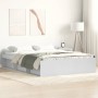 Estructura de cama doble sin colchón blanco 150x200 cm