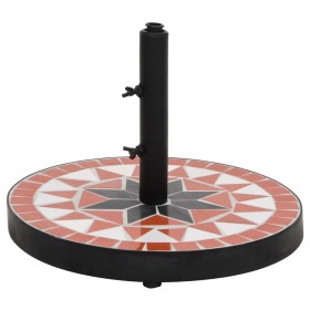 Runder Schirmständer aus Terrakotta und Weiß, 12 kg von vidaXL, Schirmständer - Ref: Foro24-362217, Preis: 87,86 €, Rabatt: %