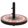 Runder Schirmständer aus Terrakotta und Weiß, 12 kg von vidaXL, Schirmständer - Ref: Foro24-362217, Preis: 87,86 €, Rabatt: %