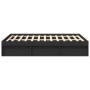 Estructura de cama doble sin colchón negro 150x200 cm