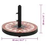 Terracotta and white round umbrella base 12 kg by vidaXL, Umbrella bases - Ref: Foro24-362217, Price: 86,12 €, Discount: %