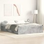 Estructura de cama gris hormigón 150x200 cm