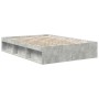 Estructura de cama gris hormigón 150x200 cm