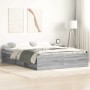 Estructura de cama gris Sonoma 150x200 cm