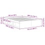 Estructura de cama gris Sonoma 150x200 cm
