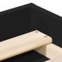 Estructura de cama negra 160x200 cm