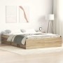 Estructura de cama roble Sonoma 160x200 cm