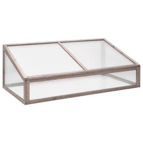 Invernadero madera de abeto gris 110x58,5x39 cm de vidaXL, Invernaderos - Ref: Foro24-362647, Precio: 71,79 €, Descuento: %