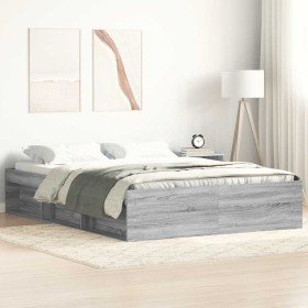 Estructura de cama Sonoma gris 160x200 cm Estructura de cama Sonoma gris 160x200 cm