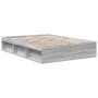 Estructura de cama Sonoma gris 160x200 cm