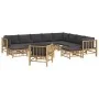 12-piece bamboo garden furniture set with dark gray cushions by vidaXL, Garden sets - Ref: Foro24-3155226, Price: 1,00 €, Dis...