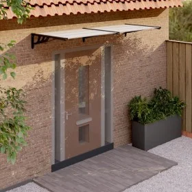 Black and transparent polycarbonate door canopy 239x90 cm by vidaXL, Awnings - Ref: Foro24-153686, Price: 79,79 €, Discount: %