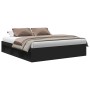 Estructura de cama doble sin colchón negro 180x200 cm