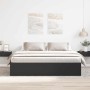 Estructura de cama doble sin colchón negro 180x200 cm