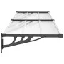 Black and transparent polycarbonate door canopy 239x90 cm by vidaXL, Awnings - Ref: Foro24-153686, Price: 80,53 €, Discount: %