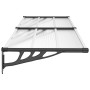 Türvordach aus schwarzem und transparentem Polycarbonat, 239 x 90 cm von vidaXL, Markisen - Ref: Foro24-153686, Preis: 81,78 ...