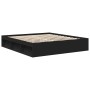 Estructura de cama doble sin colchón negro 180x200 cm