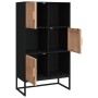 Hohes schwarzes Sperrholz-Sideboard 70x35x125 cm von vidaXL, Schließfächer und Lagerschränke - Ref: Foro24-352137, Preis: 142...