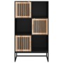 Hohes schwarzes Sperrholz-Sideboard 70x35x125 cm von vidaXL, Schließfächer und Lagerschränke - Ref: Foro24-352137, Preis: 142...