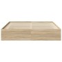 Estructura de cama roble Sonoma 180x200 cm