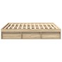 Estructura de cama roble Sonoma 180x200 cm