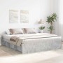 Estructura de cama gris hormigón 180x200 cm