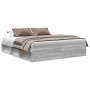 Estructura de cama gris Sonoma 180x200 cm