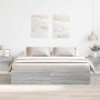 Estructura de cama gris Sonoma 180x200 cm