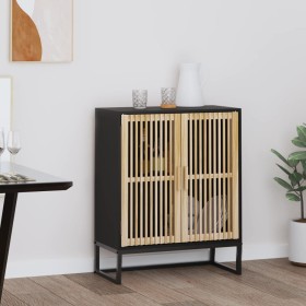 Sideboard aus schwarzem Sperrholz 60x30x75 cm von vidaXL, Schließfächer und Lagerschränke - Ref: Foro24-352110, Preis: 98,80 ...