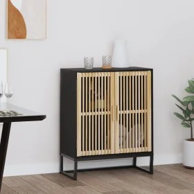 Sideboard aus schwarzem Sperrholz 60x30x75 cm von vidaXL, Schließfächer und Lagerschränke - Ref: Foro24-352110, Preis: 112,31...