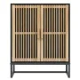 Black plywood sideboard 60x30x75 cm by vidaXL, Lockers and storage cabinets - Ref: Foro24-352110, Price: 106,00 €, Discount: %