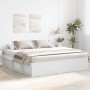 Estructura de cama blanca 200x200 cm