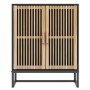 Sideboard aus schwarzem Sperrholz 60x30x75 cm von vidaXL, Schließfächer und Lagerschränke - Ref: Foro24-352110, Preis: 98,80 ...