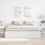 Estructura de cama blanca 200x200 cm